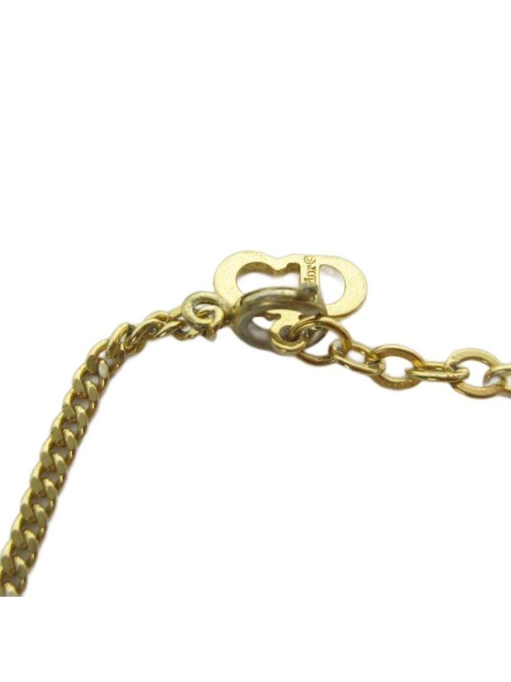 Dior Pendant Logo Rhinestone Gold - Picture 5 of 6